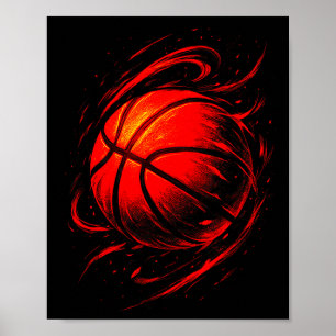 Poster Camisa Redemoinho de Basquete Dia de Jogo