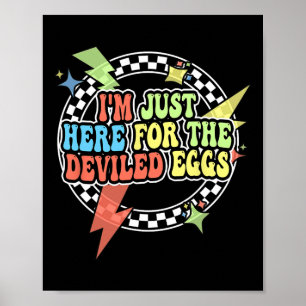 Poster Camisa Retro Divertida de Ovos Diabólicos para Cri