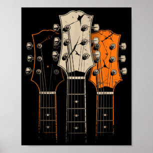 Poster Camisa Retro Vintage 80s Silhueta Rock Music Guita