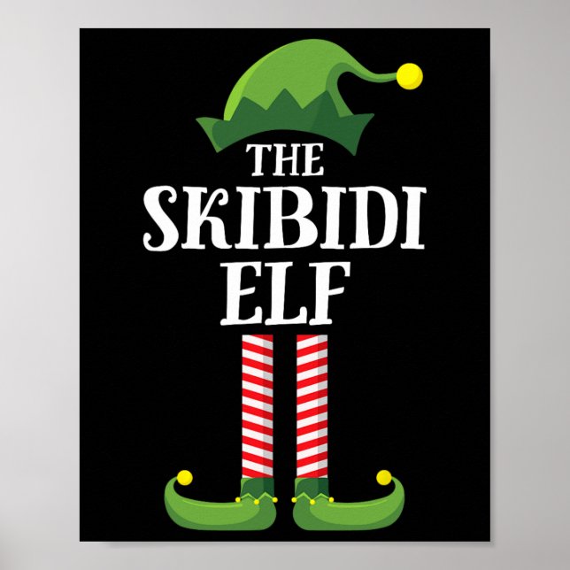 Poster Camisa Skibidi Elf Combinando Grupo Familiar Natal (Frente)