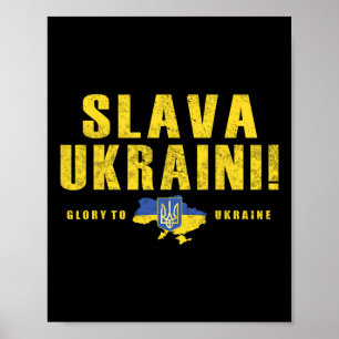 Poster Camisa Slava Ukraini Ucrânia Tryzub Bandeira Glóri