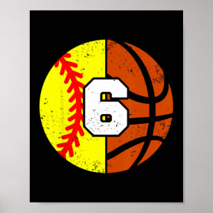 Poster Camisa Softll Sketll Número 6 Divertida para Anive