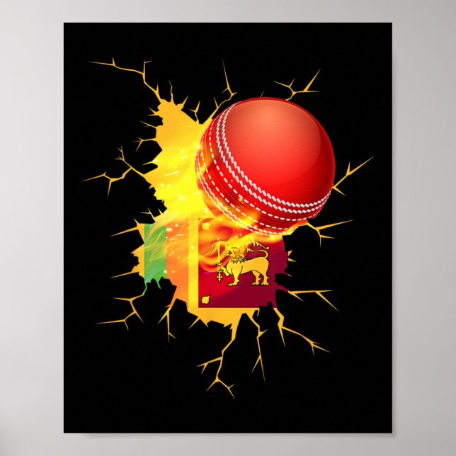 Poster Camisa Sri Lanka Cricket Presente  (Frente)