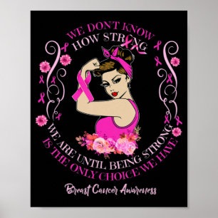 Poster Camisa T-Camisa De Sensibilização Do Cancer Mama D