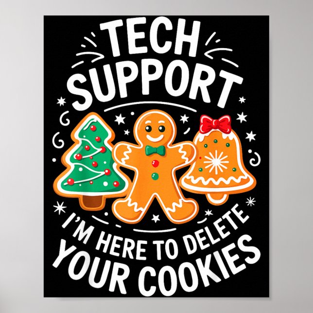 Poster Camisa Tech Suprt Estou Aqui Para Excluir Seus Coo (Frente)