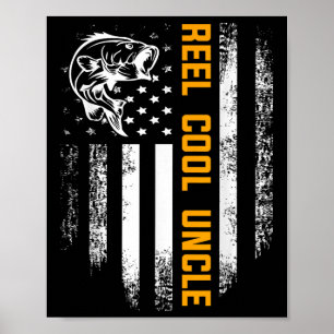 Poster Camisa Tio Legal Carrete Reel Cool Uncle Camisa Ba