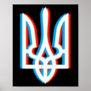 Poster Camisa Tryzub Ucrânia Tridente Militar Ucraniano