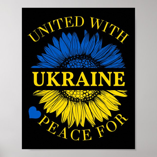 Poster Camisa Unido Com a Ucrânia  (Frente)