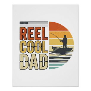 Pôster Camisa Vintage de Pesca para Pai Super Legal Desig