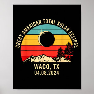 Poster Camisa Waco Tx Texas Eclipse Solar Total