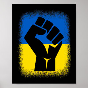 Poster Camisas Branqueadas Punho Bandeira Eu Fico Com a U