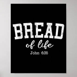 Poster Camisas Cristãs Femininas Pão Da Vida João 6_35 Wo