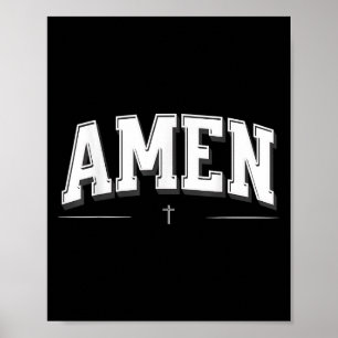 Poster Camisas Cristãs Para Homens, Amém