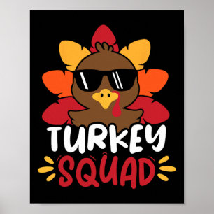 Poster Camisas de Ação de Graças da Família Trotar Esquad