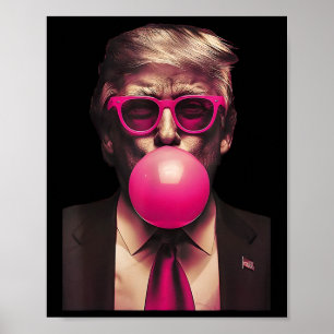Poster Camisas De Borracha Trump Sungles Rosa Voto Presid