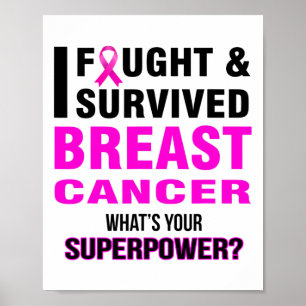 Poster Camisas De Cancer Da Mama Lutadas E Sobrevividas