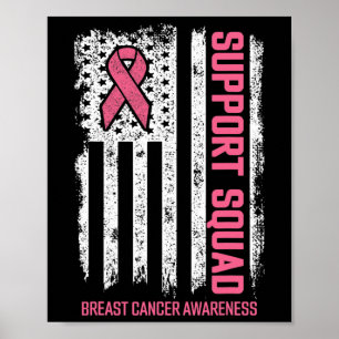 Poster Camisas de Cancer da Mama Suportam Cancer A da Mam