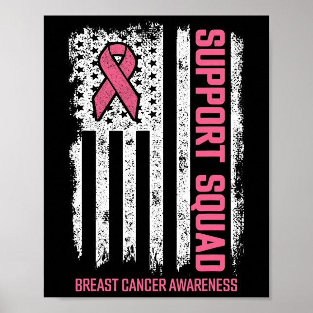Poster Camisas de Cancer da Mama Suportam Cancer A da Mam (Frente)