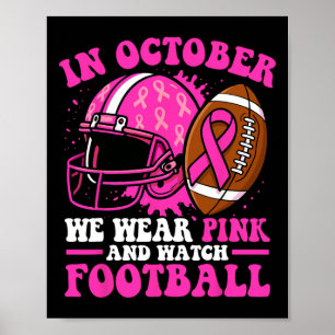 Poster Camisas De Cancer De Mama Mulheres Em Outubro Vest