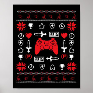 Poster Camisas de Gamer para Homens - Presentes de Natal