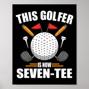 Poster Camisas De Golfe De Aniversário Para Golfista 70