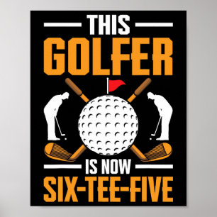 Poster Camisas De Golfe De Aniversário Para Golfistas De