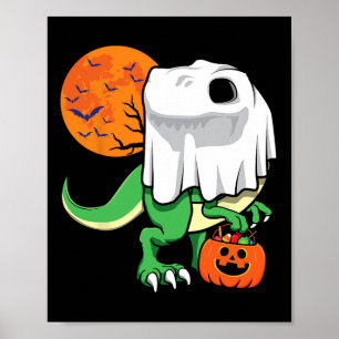 Poster Camisas de Halloween para Homens Meninos Dinossaur