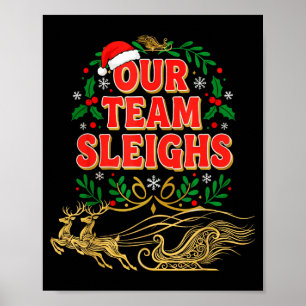 Poster Camisas de Natal da Nossa Equipe Sleighs, Escritór