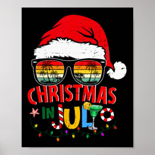 Poster Camisas de Natal em Julho para Homens Mulheres Cri