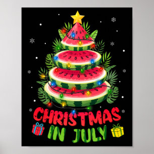 Poster Camisas de Natal em Julho Watermelon Tree Praia Ve