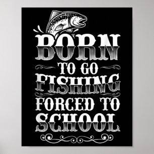 Poster Camisas de Pesca Meninos Camisas de Pesca Divertid