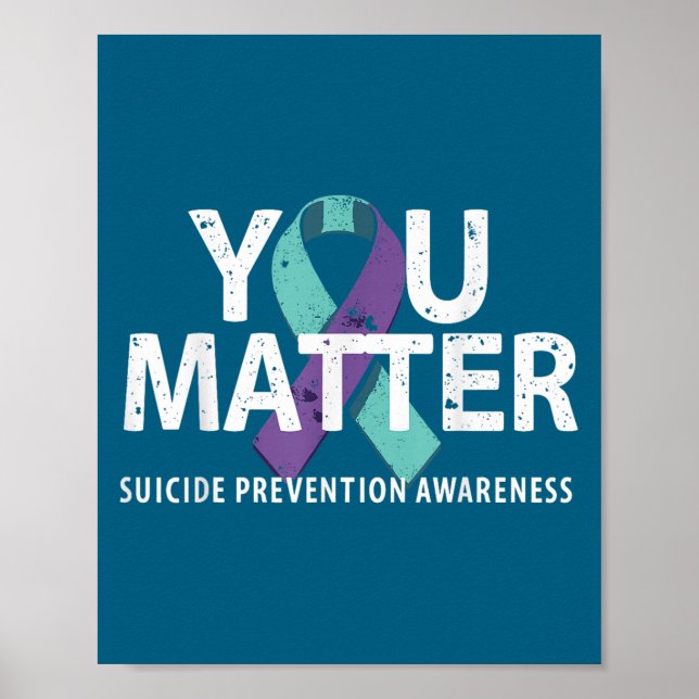 Poster Camisas de Prevenção de Suicídios Conscientização  (Frente)