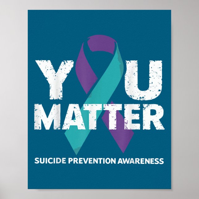 Poster Camisas de Prevenção de Suicídios Conscientização  (Frente)
