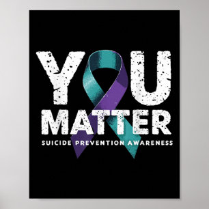 Poster Camisas de Prevenção de Suicídios Conscientização