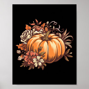 Poster Camisas De Queda Mulheres Vintage Pumpkin Autumn G