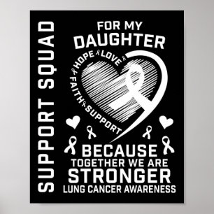 Poster Camisas de sensibilização do Cancer pulmonar Filha
