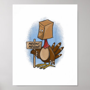 Poster Camisas Engraçadas De Ação De Graças Turca Camisa