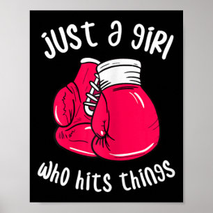 Poster Camisas engraçadas de boxe para mulheres presentes