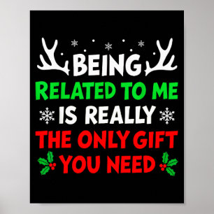 Poster Camisas engraçadas de Natal para mulheres relacion