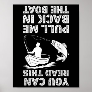 Poster Camisas engraçadas de pesca para homens rapazes pa