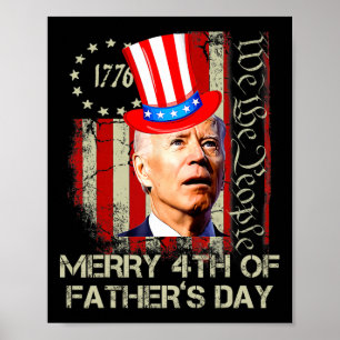 Poster Camisas engraçadas do Joe Biden Feliz 4 de Dia dos