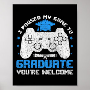 Poster Camisas Engraçadas Para A Universidade Gamer High 
