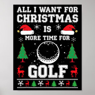 Poster Camisas feias de Natal masculinas Dry Fit Golfe Na