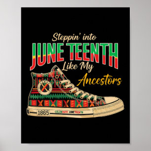 Poster Camisas Junenteeth Homens Mulheres Crianças Entran