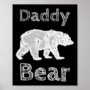 Poster Camisas Para Homens Engraçado Urso De Pai T Camisa