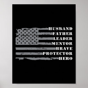 Poster Camisas Para Homens Vintage Marido Pai Pais Retro
