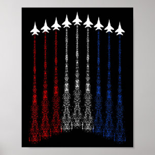 Poster Camisas Patriotas Para Homens Jato 4 De Julho Cami