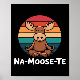 Poster Camisas Yoga Na-moose-te Namaste Para Mulheres