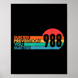 Poster Camiseta 988 Linha de Prevenção de Suicídio 988 Co