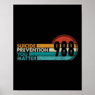 Poster Camiseta 988 Linha de Prevenção de Suicídio 988 Co